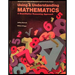Using and Understanding Mathematics a Quantitive Reasoning Approach