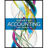 Survey Of Accounting - 7th Edition - by WARREN,  Carl S. - ISBN 9781285183480