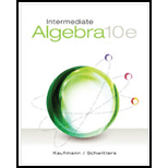 Intermediate Algebra - 10th Edition - by Jerome E. Kaufmann, Karen L. Schwitters - ISBN 9781285195728