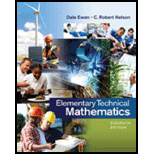 Student Solutions Manual For Ewen/nelson's Elementary Technical Mathematics, 11th