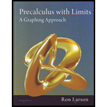 EBK PRECALCULUS W/LIMITS:GRAPH.APPROACH - 6th Edition - by Larson - ISBN 9781285288635