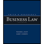 Smith and Roberson's Business Law - 16th Edition - by Richard A. Mann, Barry S. Roberts - ISBN 9781285428253