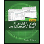 Financial Analysis with Microsoft Excel - 7th Edition - by Timothy R. Mayes - ISBN 9781285432274