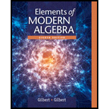 Elements Of Modern Algebra - 8th Edition - by Gilbert,  Linda,  Jimmie - ISBN 9781285463230