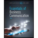 Essentials of Business Communication (with Premium Website, 1 term (6 months) Printed Access Card) - 10th Edition - by Mary Ellen Guffey, Dana Loewy - ISBN 9781285858913