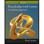 Precalculus With Limits: A Graphing Approach, Texas Edition - 6th Edition - by Ron Larson - ISBN 9781285867717