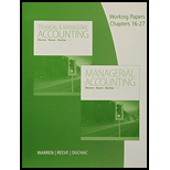 Financial and Managerial Accounting - Working Papers, Chapters 16- 27 - 13th Edition - by WARREN - ISBN 9781285869599
