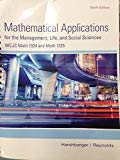 Mathematics Application for Management, Life, and Social Sciences (WCJC Custom version) - 10th edition - 10th Edition - by Ronald J. Harshbarger - ISBN 9781305049758