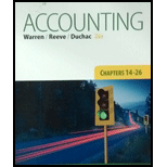 Accounting,chap.14-26 - 26th Edition - by WARREN - ISBN 9781305088429