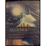 Algebra for College Students Math 107/108/109 - 10th Edition - by Jerome E. Kaufmann, Karen L. Schwitters - ISBN 9781305303829