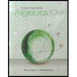 Bundle: Intermediate Algebra, 10th + Webassign Printed Access Card For Kaufmann/schwitters' Intermediate Algebra, Single-term