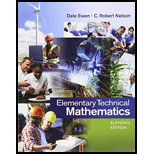 Elementary Technical Mathematics - With WebAssign - 11th Edition - by EWEN - ISBN 9781305367203