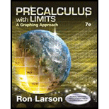 EBK PRECALCULUS W/LIMITS:GRAPH.APPROACH - 7th Edition - by Larson - ISBN 9781305545175