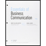 Bundle: Essentials of Business Communication, Loose-Leaf Version, 10th + Premium Website, 1 term (6 months) Printed Access Card + Aplia, 1 term Printed Access Card - 10th Edition - by Mary Ellen Guffey, Dana Loewy - ISBN 9781305722095