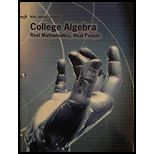 College Algebra Real Mathematics Real People Edition 7