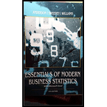 Essentials of Modern Business Statistics with Microsoft Excel - 6th Edition - by Anderson - ISBN 9781305754676