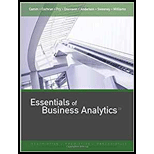ESSENTIALS OF BUSINESS ANALYTICS (LL) - 2nd Edition - by Camm - ISBN 9781305861701