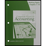 Working Papers for Warren/Reeve/Duchac's Corporate Financial Accounting, 14th - 14th Edition - by Carl Warren, Jonathan Duchac, James M. Reeve - ISBN 9781305878839
