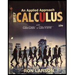 Calculus: An Applied Approach, Brief, Loose-leaf Version - 10th Edition - by Ron Larson - ISBN 9781305953260