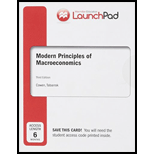 LaunchPad for Cowen's Modern Principles of Macroeconomics (Six Months Access) - 3rd Edition - by Tyler Cowen, Alex Tabarrok - ISBN 9781319035952