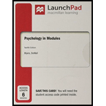 LaunchPad for Psychology in Modules (Six-Month Access) - 12th Edition - by David G. Myers, C. Nathan DeWall - ISBN 9781319068042