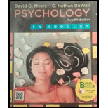 Loose-leaf Version for Psychology in Modules & LaunchPad for Psychology in Modules (Six-Month Access) - 12th Edition - by David G. Myers, C. Nathan DeWall - ISBN 9781319167622