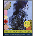 ABNORMAL PSYCHOLOGY (LOOSE)-W/ACCESS - 10th Edition - by COMER - ISBN 9781319169534