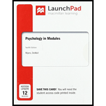 Psychology in Modules-Launchpad Access - 12th Edition - by Myers - ISBN 9781319181857