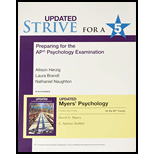 UPDATED STRIVE FOR A 5:PREP.F/AP PSYCH  - 20th Edition - by Myers - ISBN 9781319363758