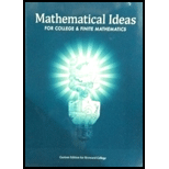 Mathematical Ideas For College & Finite Mathematics (custom Edition For Broward College)