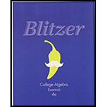 BLITZER  COLLEGE ALGEBRA ESSENTIALS - 4th Edition - by VALUE EDITION - ISBN 9781323261996