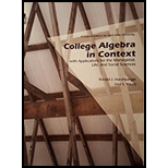 College Algebra in Context with Applications for the Managerial, Life, and Social Sciences, Kent State University