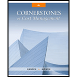 CORNERSTONES OF COST MGMT.(LOOSE) - 4th Edition - by Hansen - ISBN 9781337090803