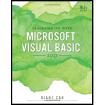 Programming with Microsoft Visual Basic 2017 - 8th Edition - by Diane Zak - ISBN 9781337102124