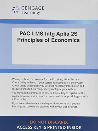 Lms Integrated Aplia, 2 Terms Printed Access Card For Mankiw’s Principles Of Economics, 8th