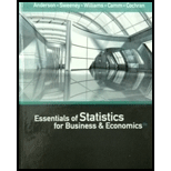Essentials Of Statistics For Business & Economics - 8th Edition - by David Ray Anderson, Dennis J. Sweeney, Thomas Arthur Williams, Jeffrey D. Camm, James J. Cochran - ISBN 9781337114189