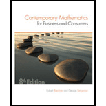 Bundle: Contemporary Mathematics For Business & Consumers, Loose-leaf Version, 8th + Cengagenow, 2 Terms (12 Months) Printed Access Card - 8th Edition - by Robert Brechner, Geroge Bergeman - ISBN 9781337130011
