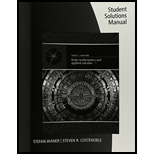Student Solutions Manual for Waner/Costenoble's Finite Math and Applied Calculus, 7th - 7th Edition - by Waner, Stefan; Costenoble, Steven - ISBN 9781337275972