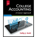 College Accounting (Book Only): A Career Approach - 13th Edition - by Scott, Cathy J. - ISBN 9781337280570