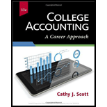 Llf College Accounting Career Approach - 13th Edition - by Scott - ISBN 9781337389303