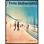 FINITE MATH.F/MGRL....(LL)>CUSTOM PKG.< - 11th Edition - by Tan - ISBN 9781337496094