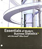 Bundle: Essentials of Modern Business Statistics with Microsoft Office Excel, Loose-leaf Version, 7th + LMS Integrated for MindTap Business Statistics, 1 term (6 months) Printed Access Card