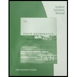 Student Solutions Manual for Tan's Finite Mathematics for the Managerial, Life, and Social Sciences, 12th