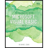 Programming with Microsoft Visual Basic 2017, Loose-Leaf Version - 8th Edition - by ZAK, Diane - ISBN 9781337685733