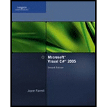 Microsoft Visual C# 2005, An Introduction To Object-oriented Programming - 2nd Edition - by Joyce Farrell - ISBN 9781423901518