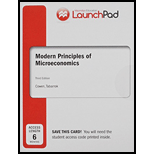 LaunchPad for Cowen's Modern Principles of Microeconomics (6 month access) - 3rd Edition - by Tyler Cowen, Alex Tabarrok - ISBN 9781464145377