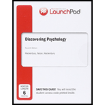LaunchPad for Discovering Psychology (Six Month Access) - 7th Edition - by Sandra E. Hockenbury, Susan A. Nolan, Don H. Hockenbury - ISBN 9781464176937