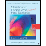 Statistics for People Who (Think They) Hate Statistics - Study Guide - 5th Edition - by SALKIND - ISBN 9781483317441