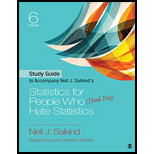 Study Guide To Accompany Neil J. Salkind's Statistics For People Who (think They) Hate Statistics