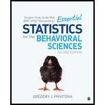 Student Study Guide With Ibm® Spss® Workbook For Essential Statistics For The Behavioral Sciences
